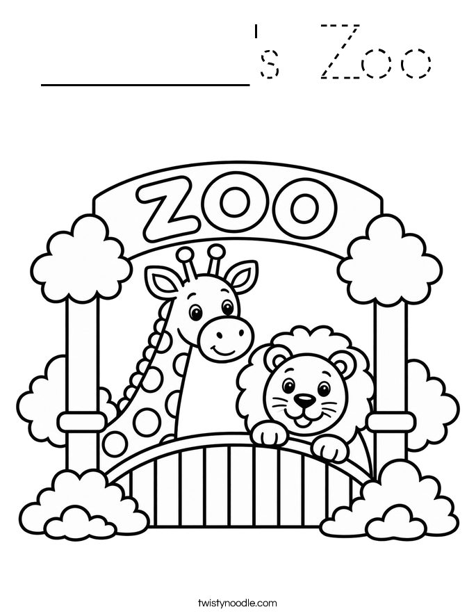 ______'s Zoo Coloring Page