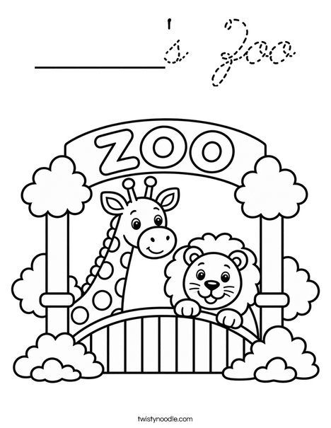 ______'s Zoo Coloring Page