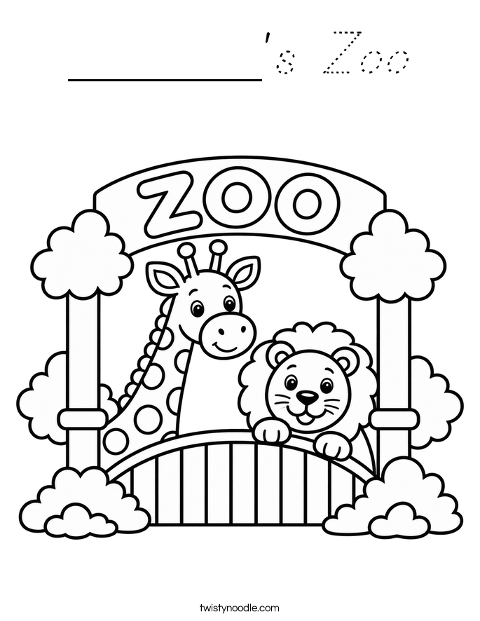 ______'s Zoo Coloring Page