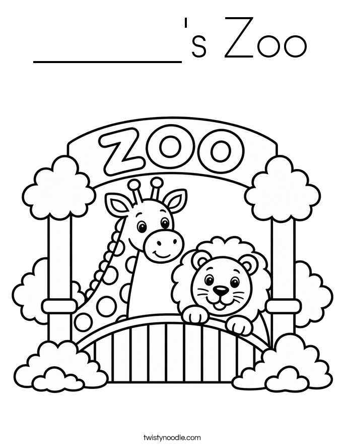 ______'s Zoo Coloring Page