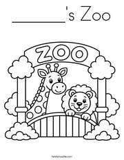 ______'s Zoo Coloring Page
