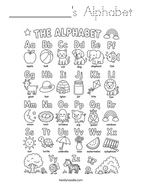_____'s Alphabet Coloring Page