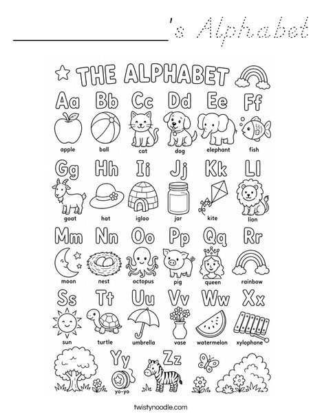 _____'s Alphabet Coloring Page