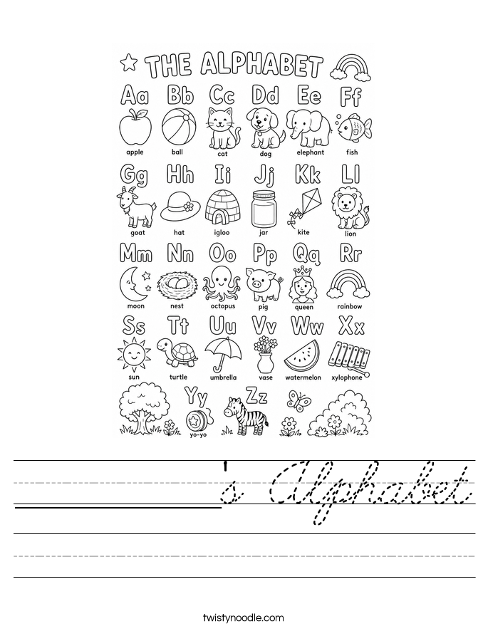 __________'s Alphabet Worksheet