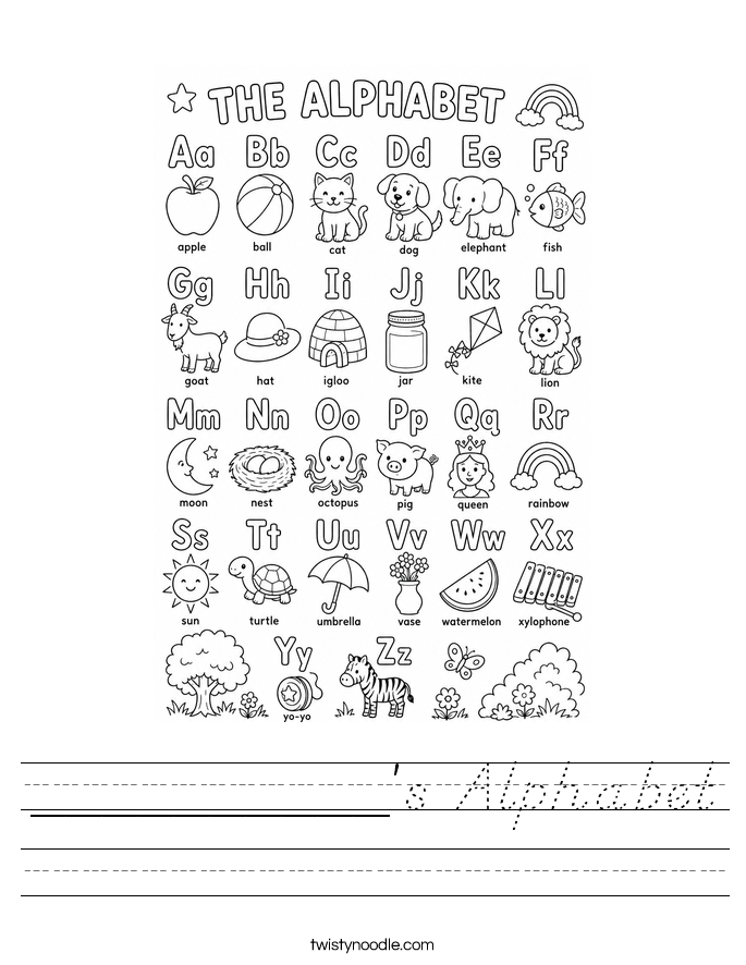 __________'s Alphabet Worksheet