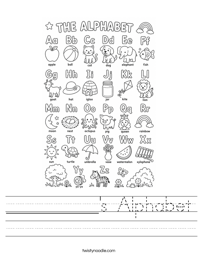 __________'s Alphabet Worksheet