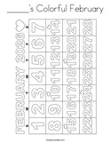 _____'s Colorful February Coloring Page