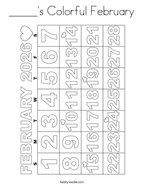 _____'s Colorful February Coloring Page
