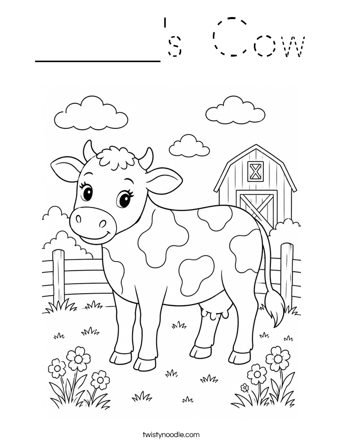 _____'s Cow Coloring Page