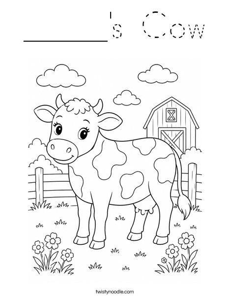 _____'s Cow Coloring Page
