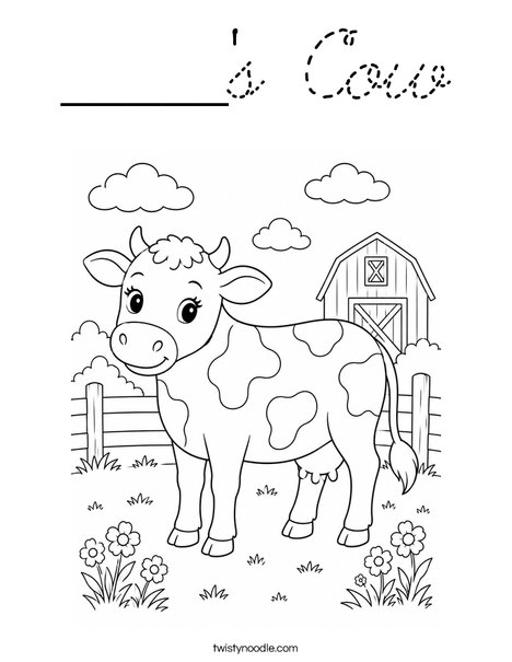 _____'s Cow Coloring Page