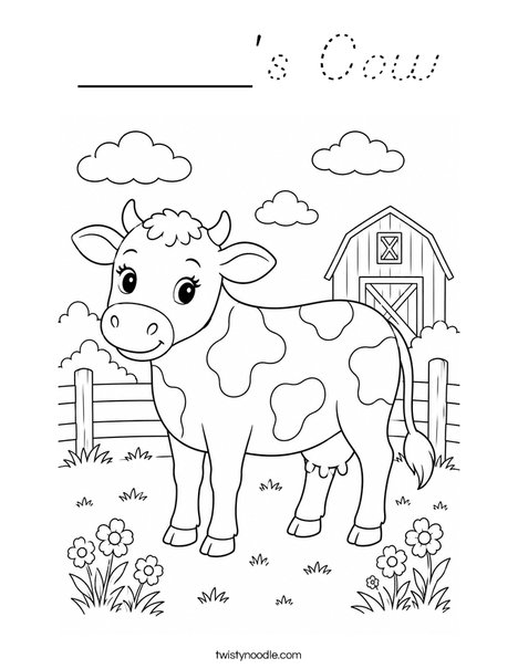 _____'s Cow Coloring Page