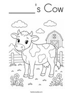 _____'s Cow Coloring Page