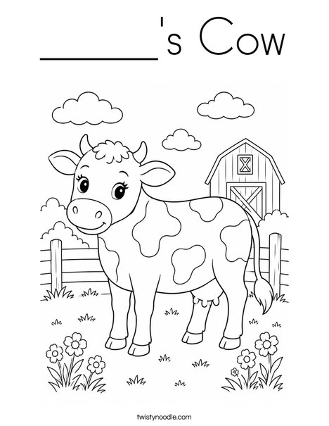 _____'s Cow Coloring Page