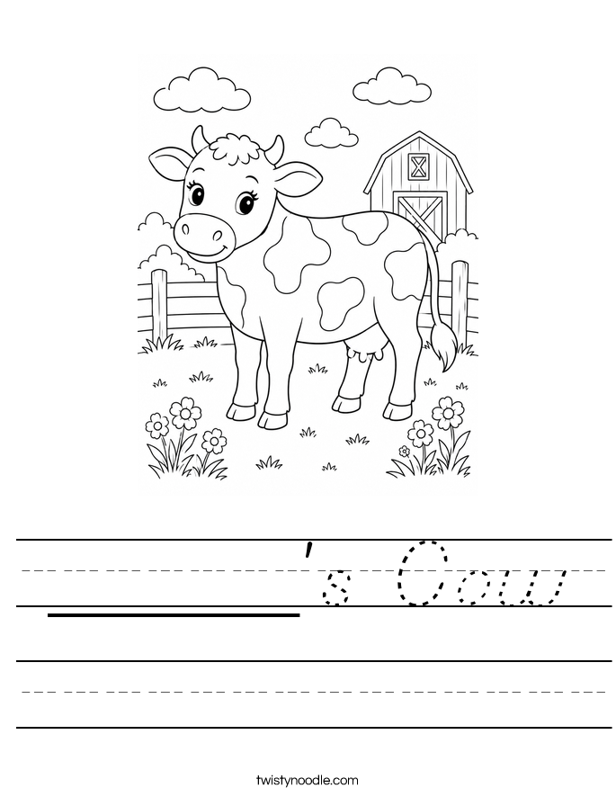 _____'s Cow Worksheet