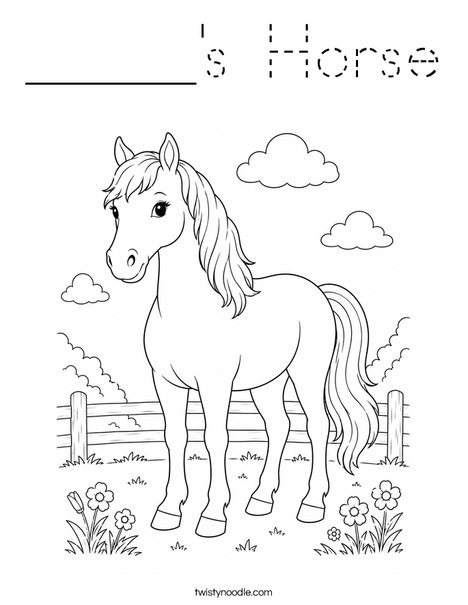 _____'s Horse Coloring Page
