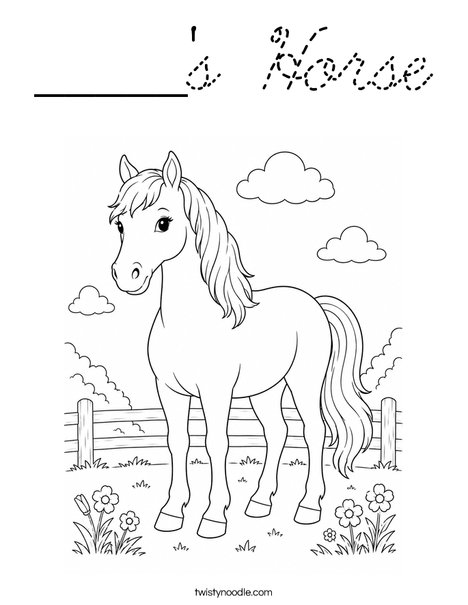 _____'s Horse Coloring Page