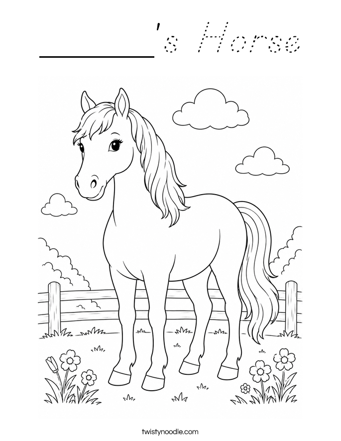 _____'s Horse Coloring Page