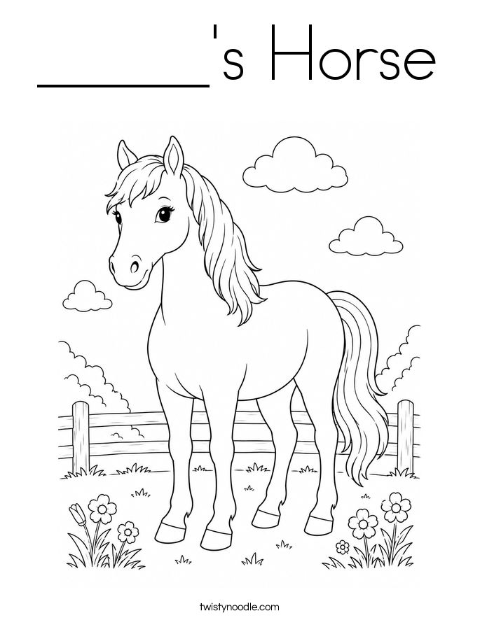_____'s Horse Coloring Page
