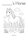 _____'s Horse Coloring Page