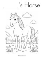 _____'s Horse Coloring Page