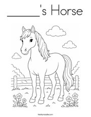 _____'s Horse Coloring Page