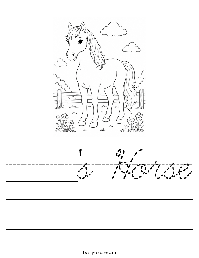 _____'s Horse Worksheet