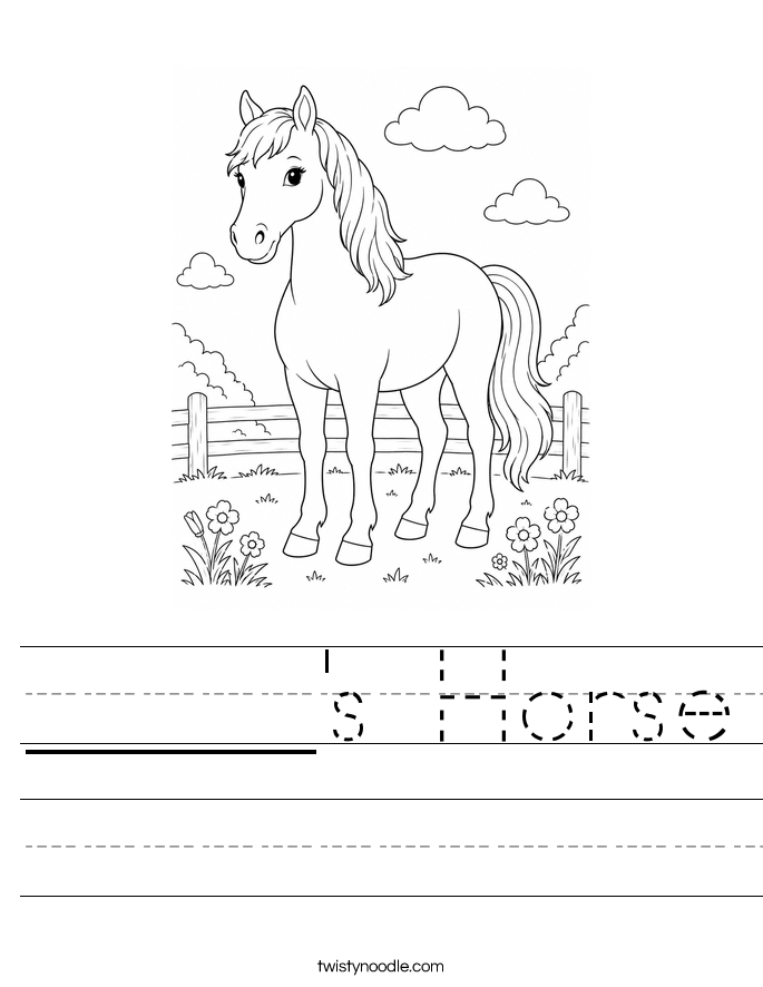 _____'s Horse Worksheet
