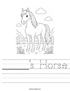 _____'s Horse Handwriting Sheet