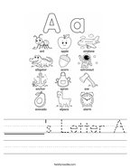 _____'s Letter A Handwriting Sheet