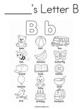 _____'s Letter B Coloring Page