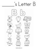 _____'s Letter B Coloring Page