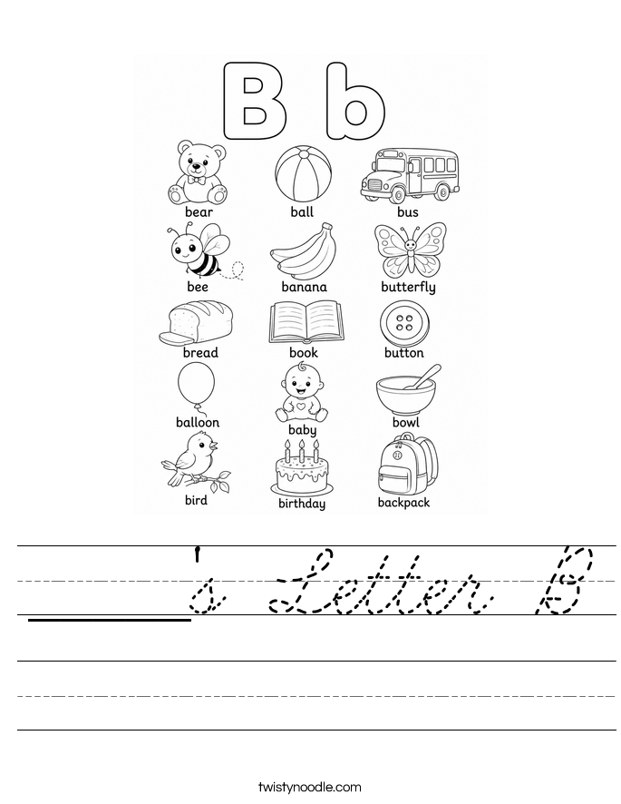 _____'s Letter B Worksheet