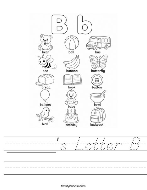 _____'s Letter B Worksheet