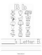 _____'s Letter B Handwriting Sheet