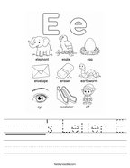 _____'s Letter E Handwriting Sheet