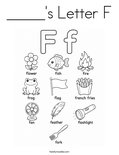 _____'s Letter F Coloring Page