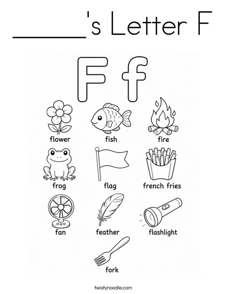 _____'s Letter F Coloring Page
