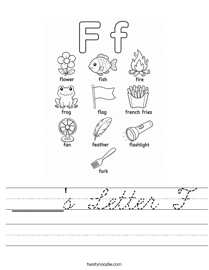 _____'s Letter F Worksheet