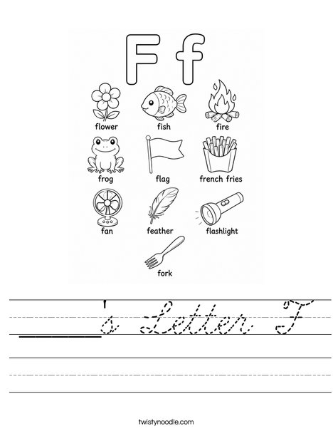 _____'s Letter F Worksheet