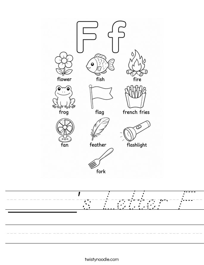 _____'s Letter F Worksheet