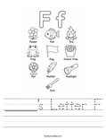 _____'s Letter F Worksheet