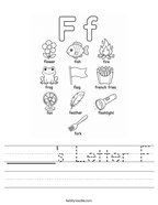 _____'s Letter F Handwriting Sheet