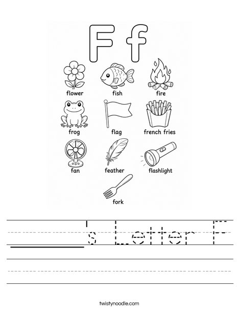 _____'s Letter F Worksheet