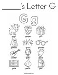 _____'s Letter G Coloring Page