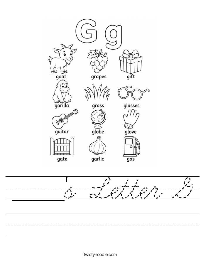_____'s Letter G Worksheet