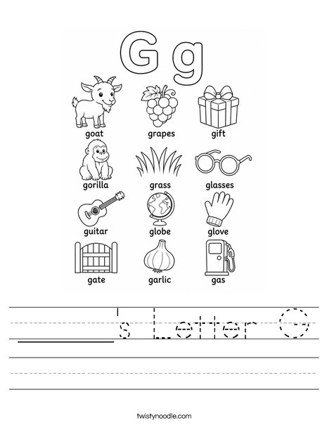 _____'s Letter G Worksheet