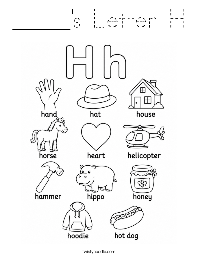 _____'s Letter H Coloring Page