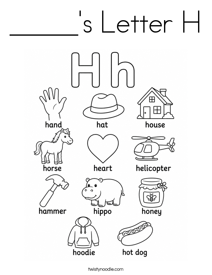 _____'s Letter H Coloring Page