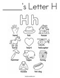 _____'s Letter H Coloring Page
